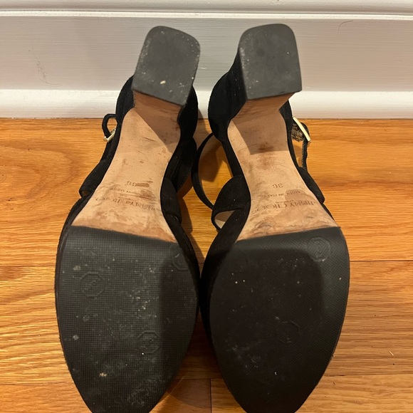 Jimmy Choo Black Suede Platform Heels - Picture 4 of 5
